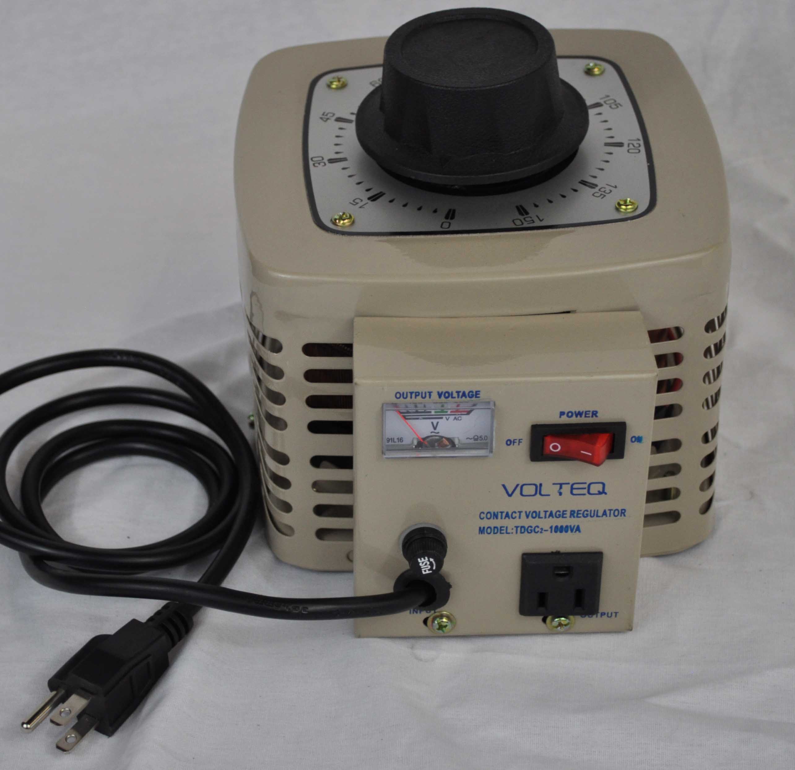 Variac Transformer Variable 1000VA AC Voltage Regulator Metered 1000W 110V 230V 